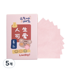 미니맥시 얼굴 유분기 정리 마 기름종이 핑크, 100개입, 5개