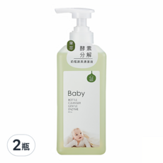 KU.KU Duckbill 酷咕鴨 果萃高分解酵素奶瓶蔬果清潔液, 容易沖洗不殘留, 800ml, 2瓶