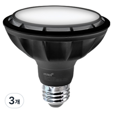 KUMHO Beongaepyo LED擴散型PAR30黑殼燈泡 15W, 3個, 燈泡色
