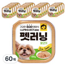 펫러닝 강아지 국산 주식캔 습식사료, 닭고기, 100g, 60개