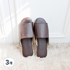 해피툴 모던럭셔리 오픈슬리퍼, 브라운, 3개