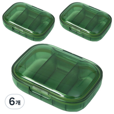 Ilsangsokbanzzak 3格藥盒 綠色, 6個