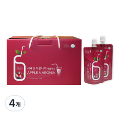 영주마실푸드엔헬스 사과랑 아로니아 착즙주스, 4개, 110ml