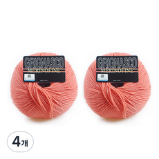 格利納斯科 細美麗諾羊毛線 50g x 4p + 輪針 + 編織戒指, 1套, 316 粉紅色