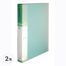 PP彩色 A4 60張 3孔活頁夾文件, 綠色, 2個