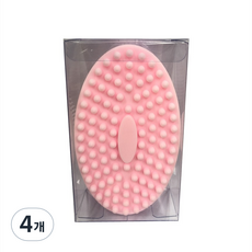 沐浴洗臉刷, 粉紅色, 4個, 1入