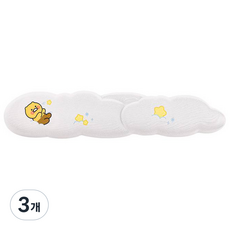 카카오프렌즈 메모리폼 키보드 손목패드 뭉게구름 춘식이, 3개, 화이트