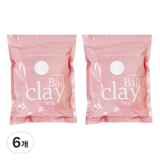 전문가용 볼클레이 500g, 6개, 하양