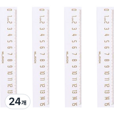 Deli Nusign ABS 刻度尺 15cm, 白色, 24個