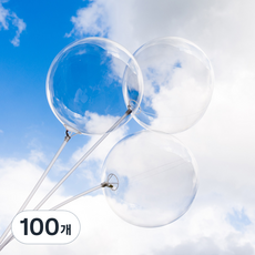 파티쇼 PVC 버블 풍선 일반형 30cm, 투명, 100개