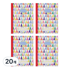 hello moris 三角錐 10格筆記本 小學1-2年級, 混合顏色, 20個