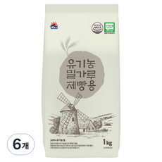 사조동아원 유기농 밀가루 제빵용, 6개, 1kg