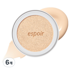 에스쁘아 실크 스킨 레이어 쿠션 리필 13g, 21 아이보리, 6개