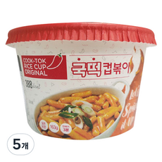 COOK-TOK 國民學校辣炒年糕杯 原味, 163g, 5個