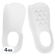 Living Mango 正確步姿足弓鞋墊 雙腳穿戴組 白色, 4套
