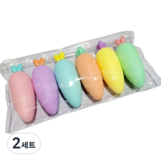 Ilsangsokbanzzak 胡蘿蔔螢光筆6件組, 2套, 粉彩
