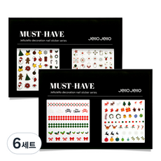 젤로젤로 머스트해브 젤네일 스티커 2종 세트, JNC-19, 6세트