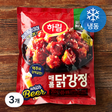 하림 매콤닭강정 (냉동), 250g, 3개