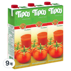 팁코 토마토 주스, 9개, 1L