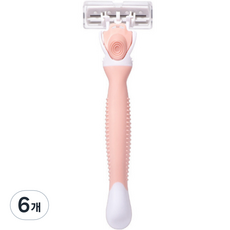 이즈앤플로 깔끔 제모기 트리머 여성용 면도기 핑크, 1개입, 6개