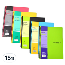 에코청운 Spiral 스프링 클리어파일 A4 20p, 랜덤발송, 15개