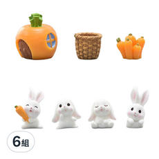 葉子小舖 兔子夢公園公仔7件組, 6組