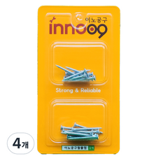 Innotime 石膏板用外牙螺絲 白色 2種 x 10p 套組 NIT501, 4個