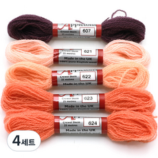 조이십자수 애플톤 울사 5종 세트, 4세트, 607, 621, 622, 623, 624