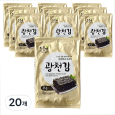 늘품애 황금빛 광천 전장김, 25g, 20개