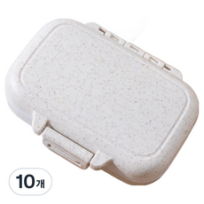 리치쌀봉 심플파스텔 요일별 약통 케이스 화이트 8.2 x 6.2 x 2.8 cm, 10개