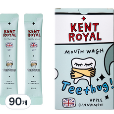 켄트로얄 티스허그 마우스워시(염화세틸피리디늄)(애플시나몬향), 90개, 15ml