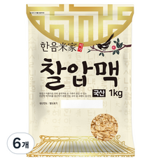 한음미가 국내산 찰압맥, 1kg, 6개