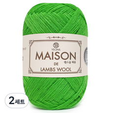 YEONIL Rams Wool Maison毛線, 25芥末綠(針織紗), 2套