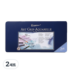 조르조네 아트 삼각 그립 아쿠아 수채 색연필, 72색, 2세트