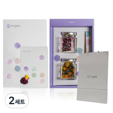 리로라 꽃차 선물세트 + 쇼핑백, 메리골드 13g + 도화 8g, 2세트