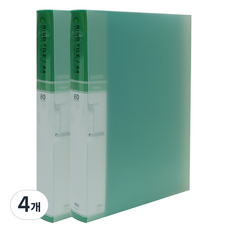 클리어화일 인덱스 A4 60매, 녹색, 4개