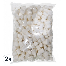 White Mega 烘焙用棉花糖, 2個, 1kg