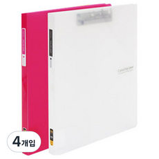ECO Chungwoon 透明彩色夾桿檔案夾 A4, 隨機出貨, 4入