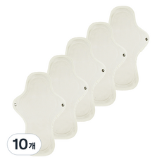 eechae 花朵一體成型棉質衛生棉 象牙白, 10個, 1入, 大型