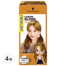 FRESHLIGHT 富麗絲 FRESHLIGHT泡泡染髮劑, 檸檬亞麻色, 4個