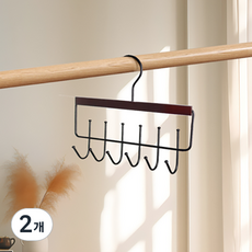 인아트 데일리 옷걸이 FE-0066훅, 무광검정, 2개