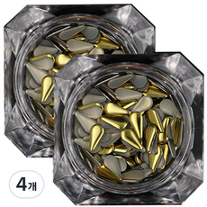 ecody 金屬美甲配件Tears 6mm, 金色, 4個