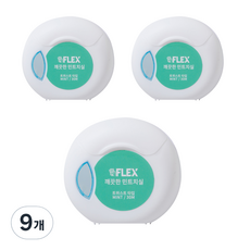 Flex乾淨螺旋型薄荷牙線 一般型 30m, 1入, 9個