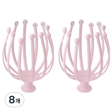 Goodssum 清爽頭部按摩器 12爪 15.8 x 14 cm 70g, 8個, 粉紅色