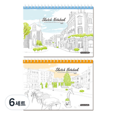 미소로 5000 스케치노트 2376 2종 세트, 60매, 6세트