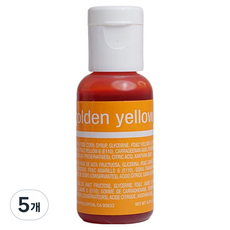 셰프마스터 리쿠아젤 수용성 식용색소 골든옐로우, 20g, 5개