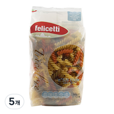 펠리체티 유기농 삼색 푸질리, 5개, 500g