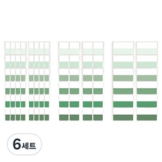 YB COMPANY 膠帶索引貼紙 420p 套組 綠色, 6套