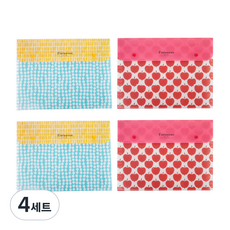 핀레이슨 도큐먼트화일 8포켓 2종 x 2p세트, 블루 + 레드, 4세트