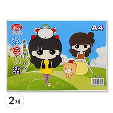 Bluemato A4 彩色紙 4 100 3款隨機出貨 96p, 8色, 2個